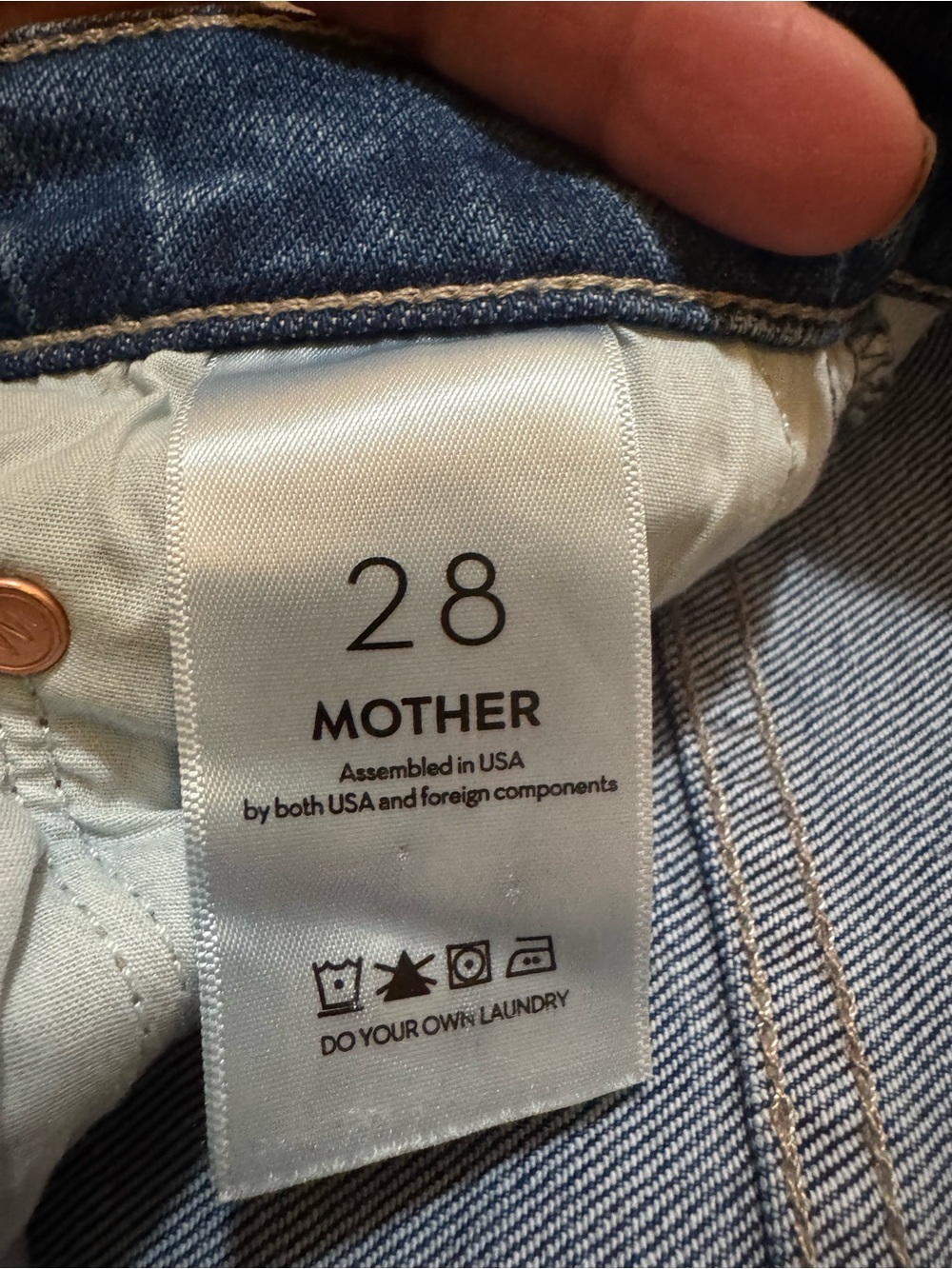 Mother Wide Leg Women's Jeans in Dark Blue Denim - Picture 3 of 7